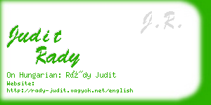 judit rady business card